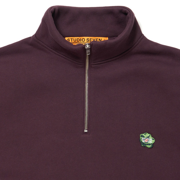 Half Zip Sweat Shirt 詳細画像 Purple 3