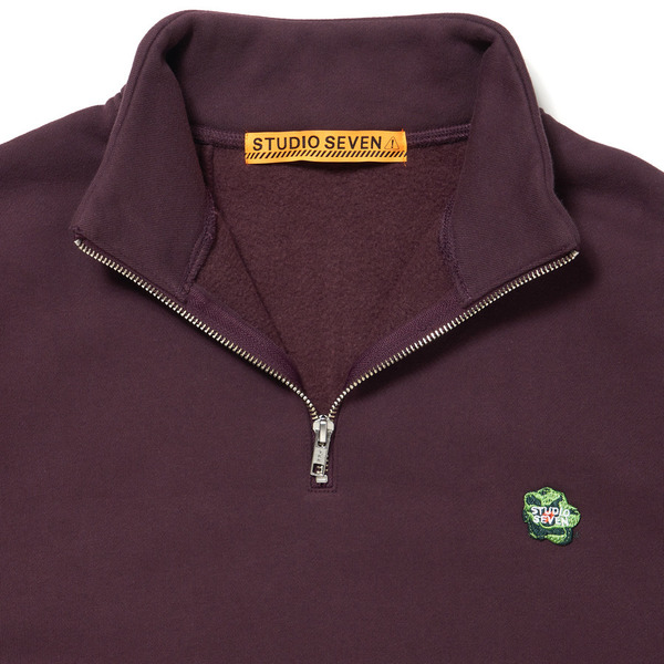 Half Zip Sweat Shirt 詳細画像 Purple 4