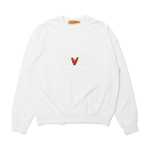 V Flower Crew Neck Sweat 詳細画像 White 1