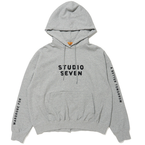 Message Logo Hoodie 詳細画像 Grey 1