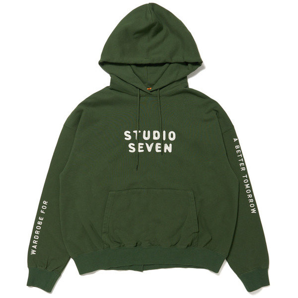 Message Logo Hoodie 詳細画像 Green 1