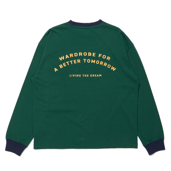 Ringer Logo Long Sleeve T-shirt 詳細画像 Green 1