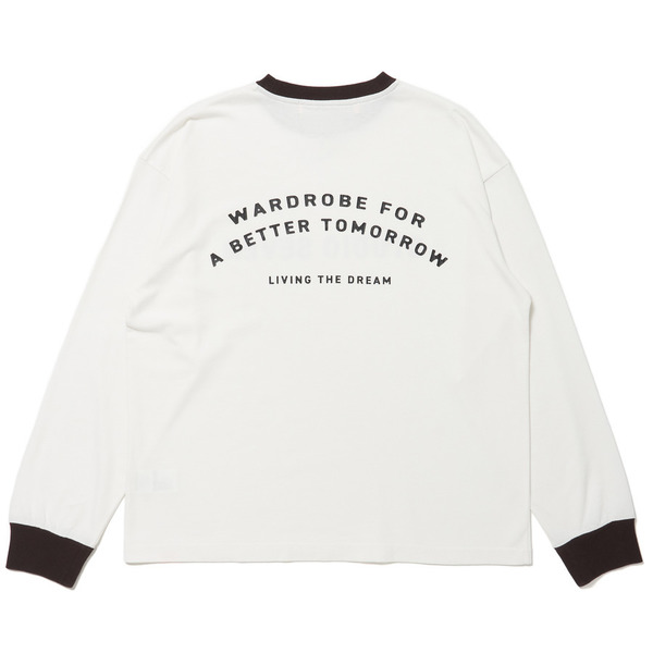 Ringer Logo Long Sleeve T-shirt 詳細画像 White 2