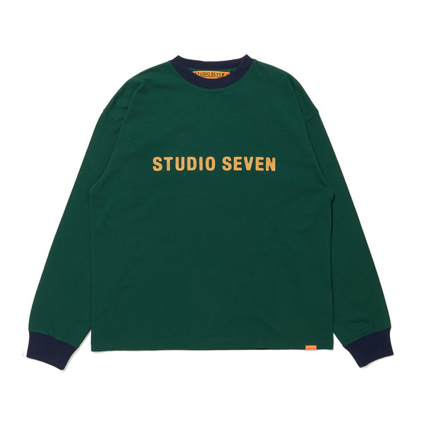 Ringer Logo Long Sleeve T-shirt 詳細画像 Green 1