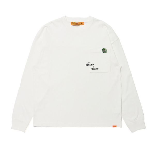 Fake Pocket Long Sleeve T-shirt 詳細画像 White 1