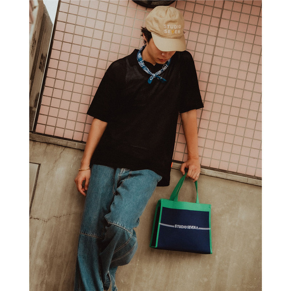 Knit Tote Bag 詳細画像 Navy 13