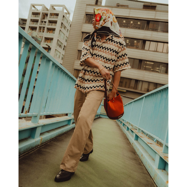 Knit Bucket Bag 詳細画像 Orange 11