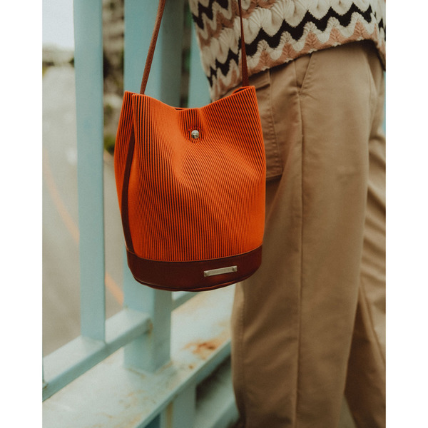 Knit Bucket Bag 詳細画像 Orange 12