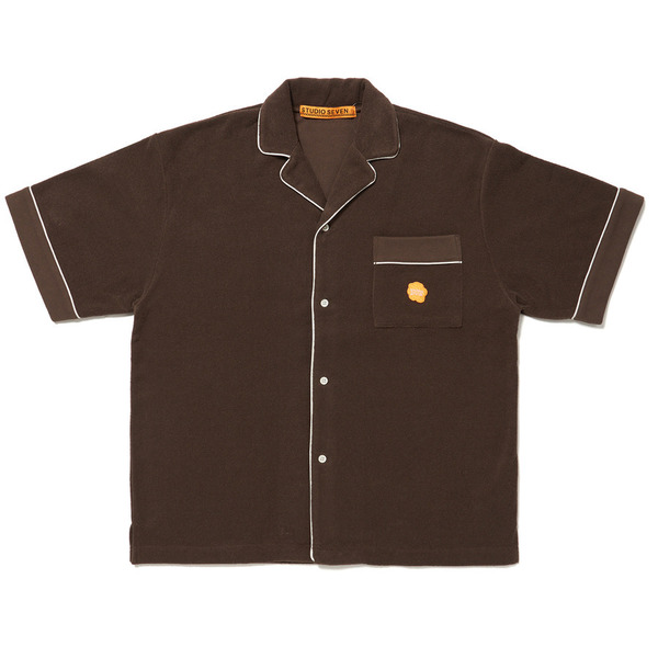 Pile Flower Point SS Shirt 詳細画像 Brown 1