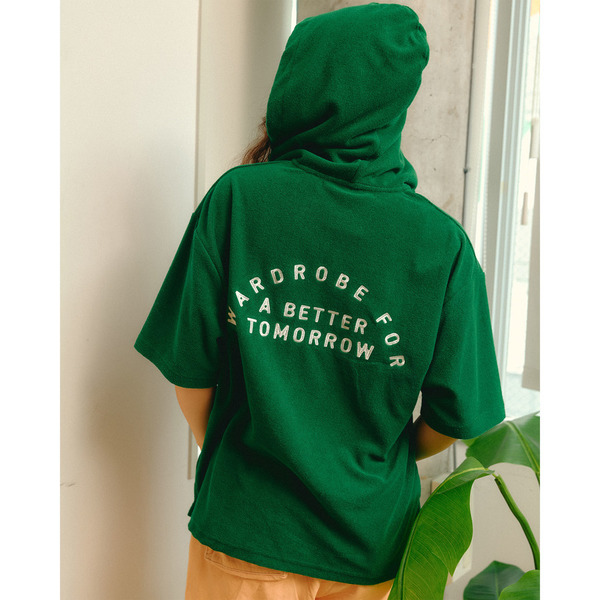 Pile Flower Point SS Hoodie 詳細画像 Green 14