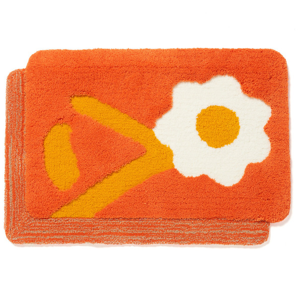 STUDIO SEVEN x MIYOSHI RUG Entrance Rug 7 Flower 詳細画像 Orange 1