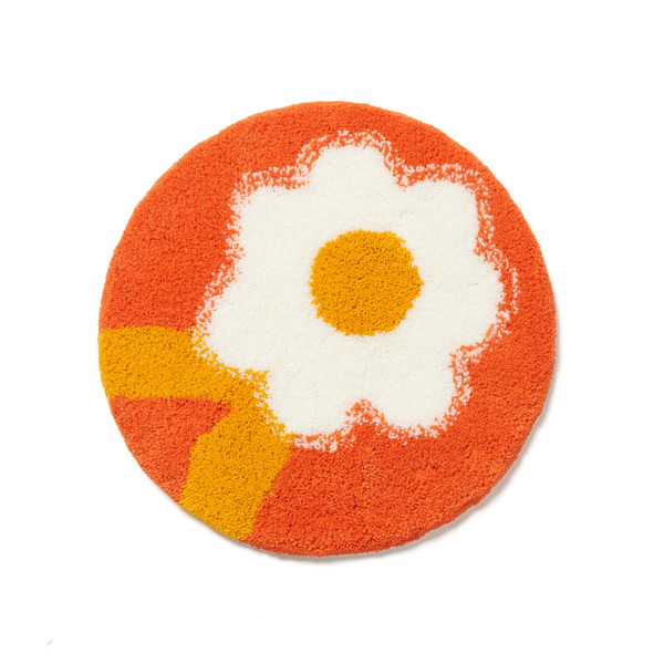 STUDIO SEVEN x MIYOSHI RUG Chair Rug 詳細画像 Flower(Orange) 1