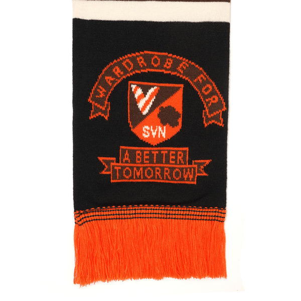 Emblem Knit Muffler 詳細画像 Orange 4