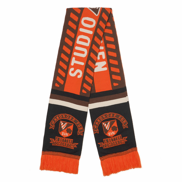 Emblem Knit Muffler 詳細画像 Orange 1