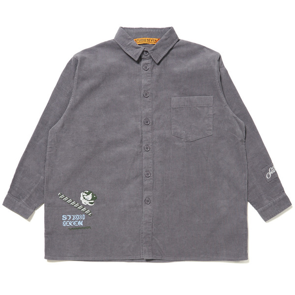 Corduroy Shirt 詳細画像 Grey 1