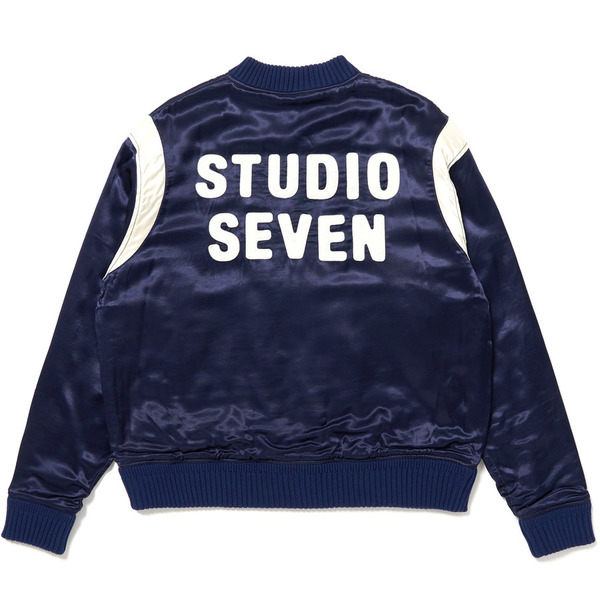 Satin Stadium Jacket 詳細画像 Navy 6