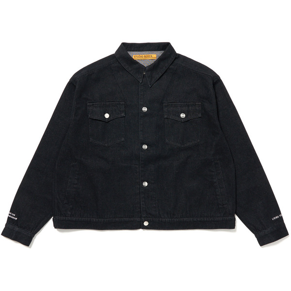 Double Pocket Denim Jacket 詳細画像 Black 1