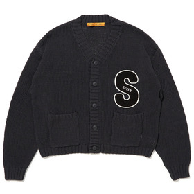 S Patch Knit Cardigan