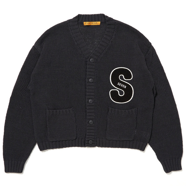 S Patch Knit Cardigan 詳細画像 Black 6