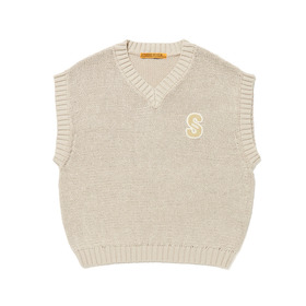 S Patch Knit Vest