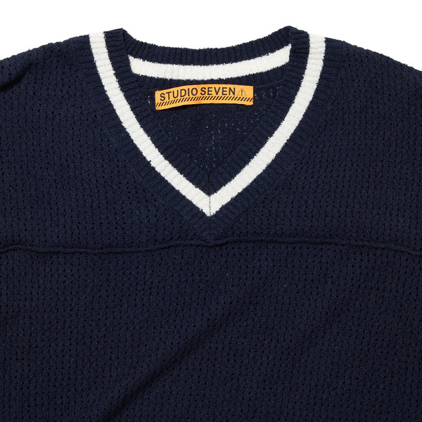 Mesh Knit Game Shirt 詳細画像 Navy 8