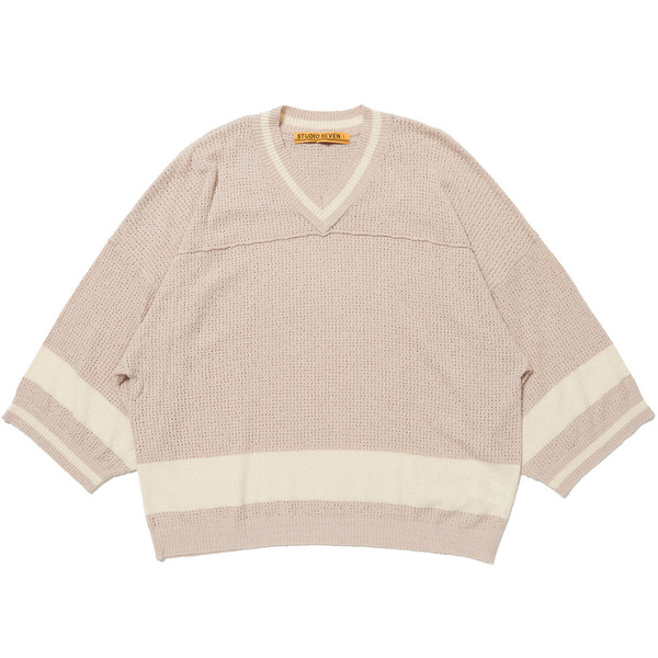 Mesh Knit Game Shirt 詳細画像 Beige 1