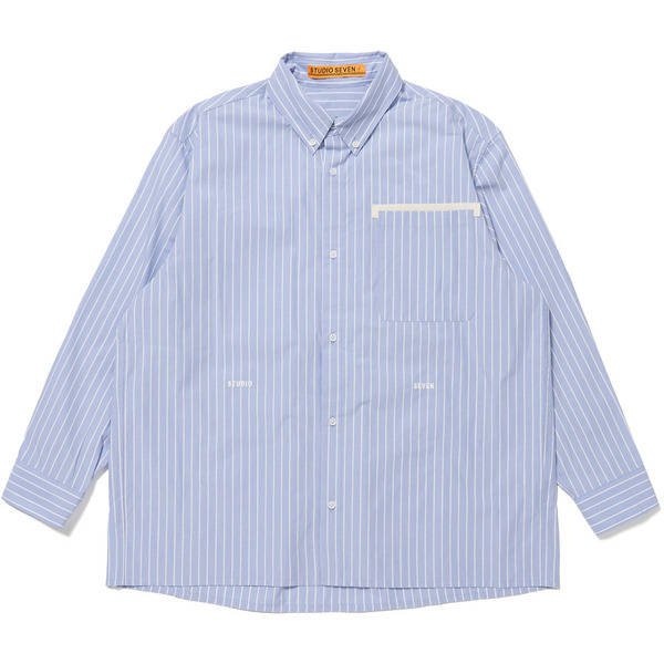 Big Silhouette Cotton Shirt 詳細画像 Blue 8