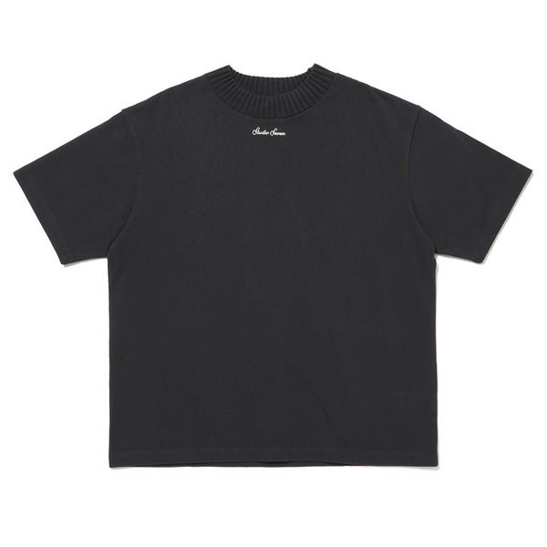 Ribbed High Neck T-shirt 詳細画像 Black 1