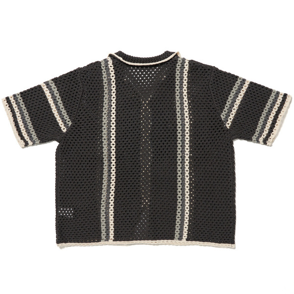 Cotton Crochet Shirt 詳細画像 Black 7