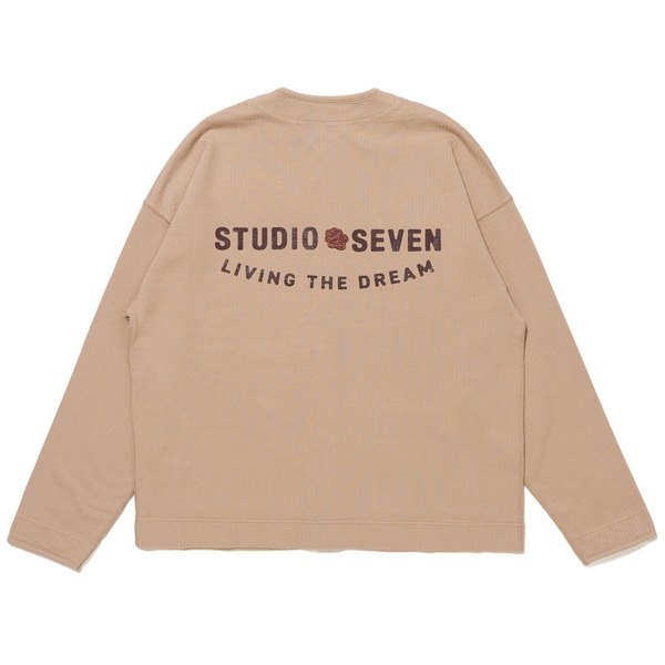 Cotton Crew Neck Cardigan 詳細画像 Black 6