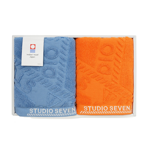 The 7th Day Face Towel Set 詳細画像 Orange/Blue 1