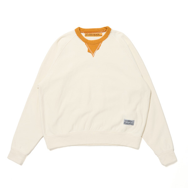Two-tone Crew Neck Sweat 詳細画像 Natural 4