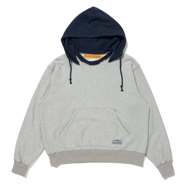 Two-tone Hoodie Sweat 詳細画像 Grey 1