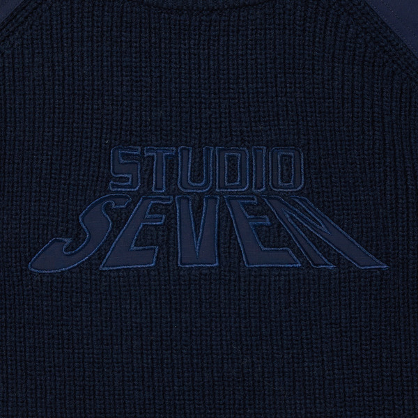 Patch Knit Tops 詳細画像 White/Beige 3