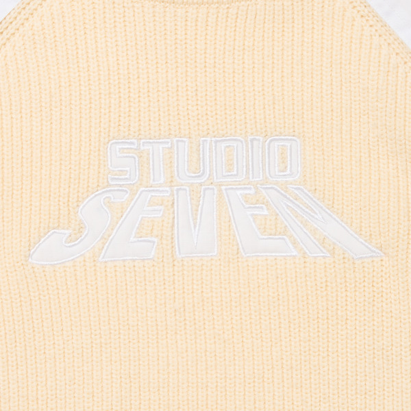 Patch Knit Tops 詳細画像 White/Beige 6