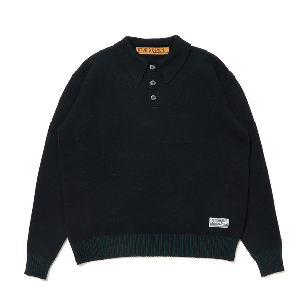 Knit Shirt Tops 詳細画像 Black 4