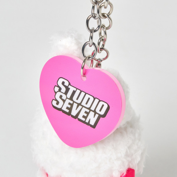Girls&sup2; x STUDIO SEVEN Roger Plush Toy Key Chain 詳細画像 White 4