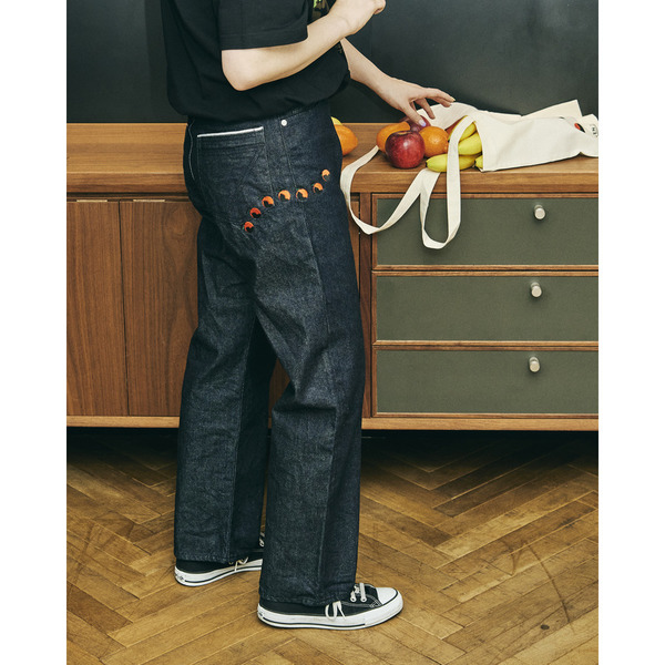 SEVEN Orange Embroidery Denim Pants 詳細画像 Indigo 11