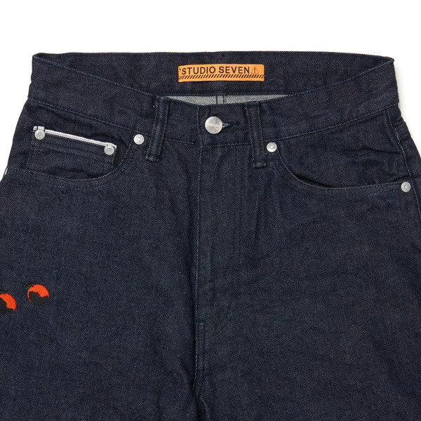 SEVEN Orange Embroidery Denim Pants 詳細画像 Indigo 2