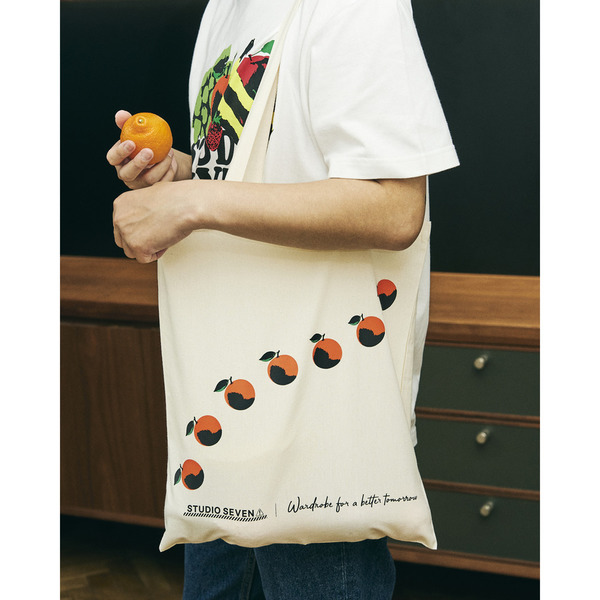 SEVEN Orange Tote Bag 詳細画像 Natural 10