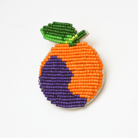SEVEN Orange Beaded Brooch 詳細画像