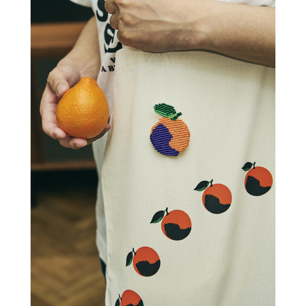 SEVEN Orange Beaded Brooch 詳細画像 Orange 3