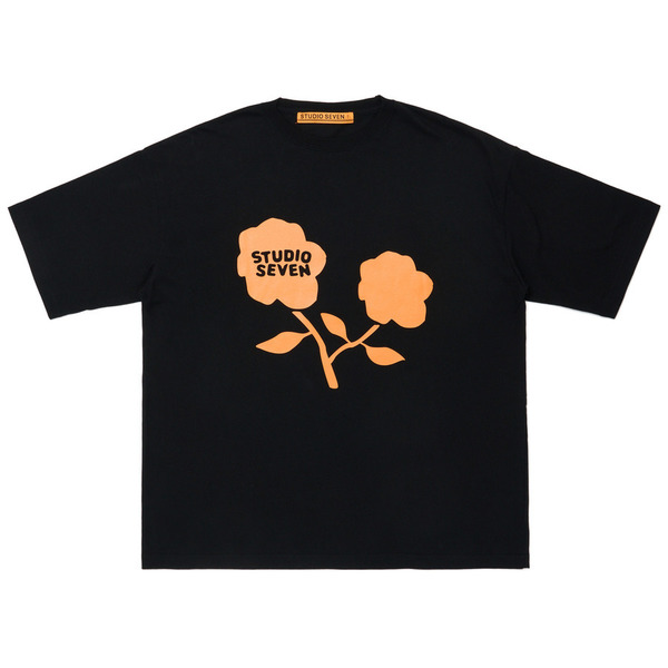 Flower Print Tee 詳細画像 Black 1