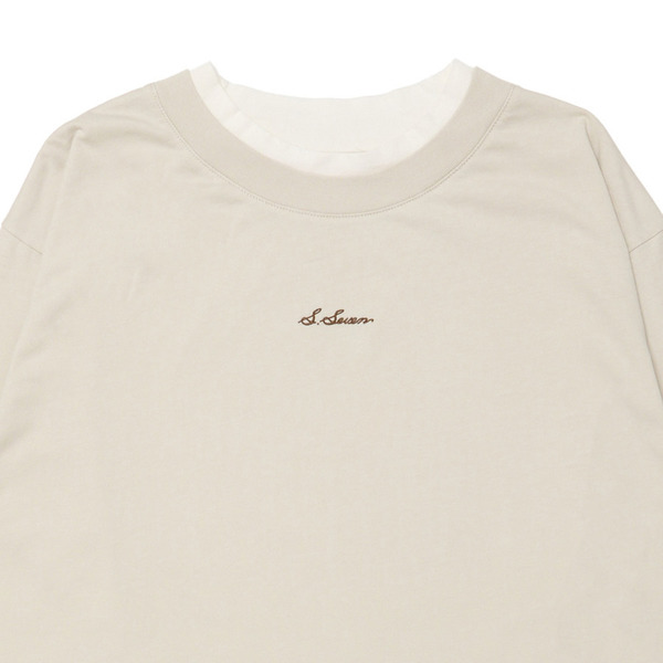 Layered Long Sleeve Tee 詳細画像 Ivory 1