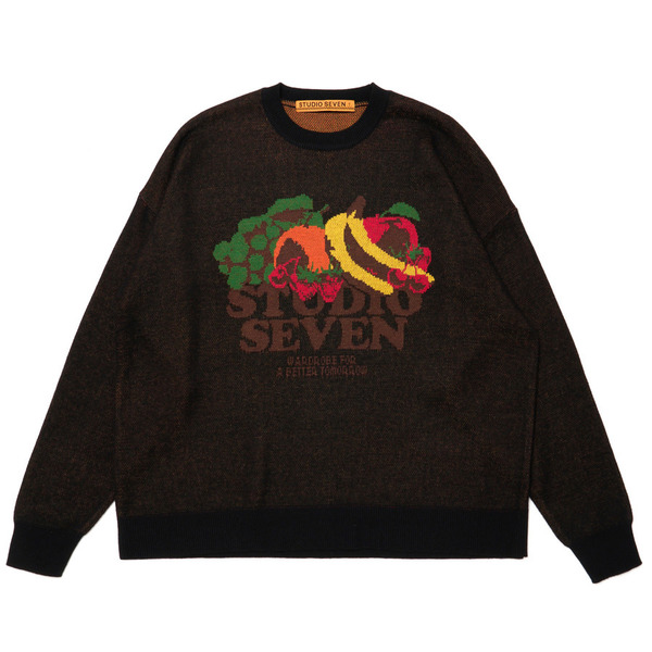 Fruit Jacquard Knit 詳細画像 Black 1